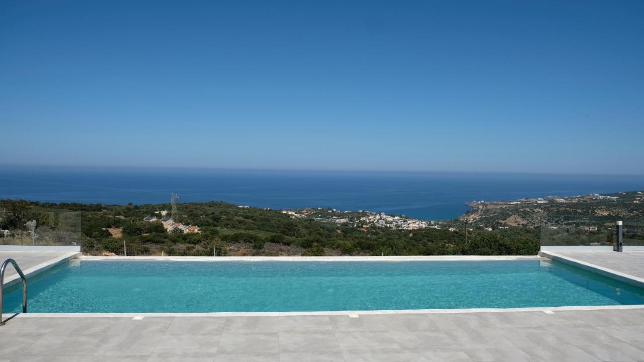 Eva Villas West With Infinity Pool & And Panoramic Sea View Gerani  Exterior photo
