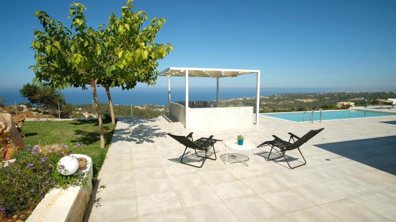 Eva Villas West With Infinity Pool & And Panoramic Sea View Gerani  Exterior photo