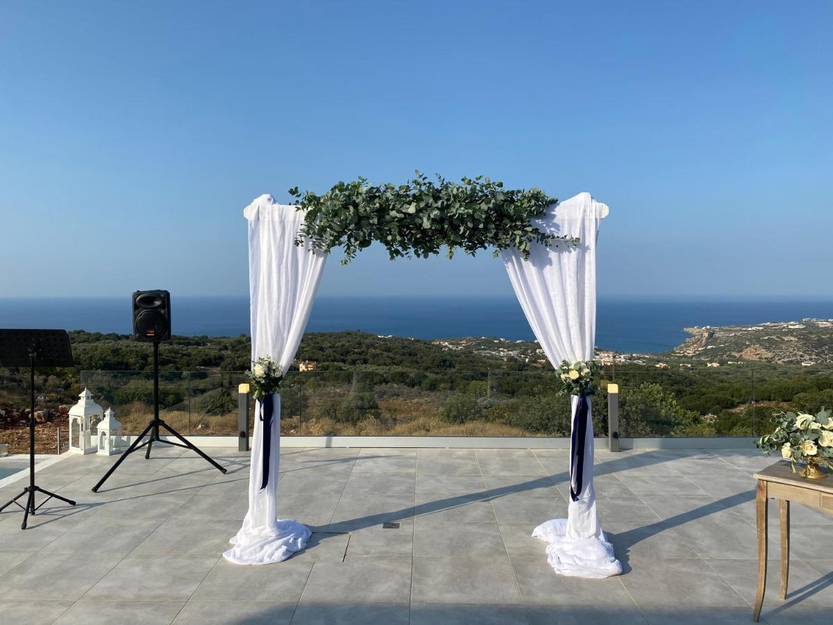 Eva Villas West With Infinity Pool & And Panoramic Sea View Gerani  Exterior photo